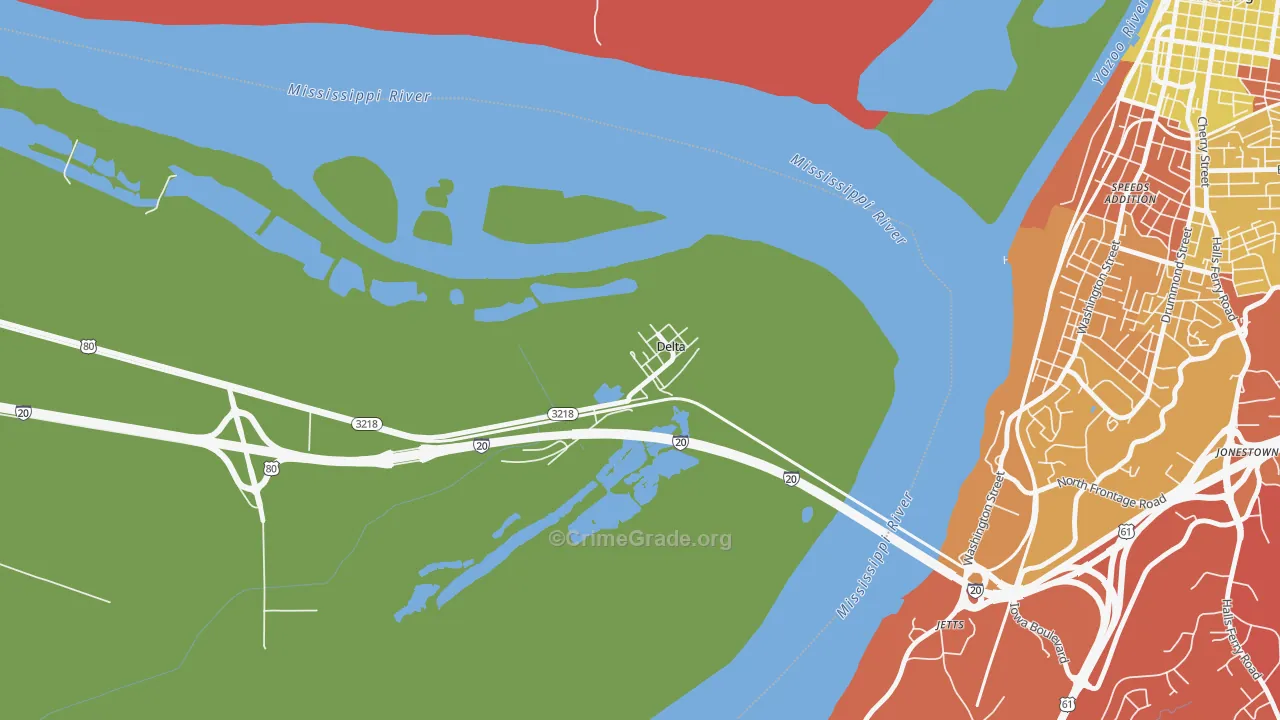 71233, LA Map of Theft Rates