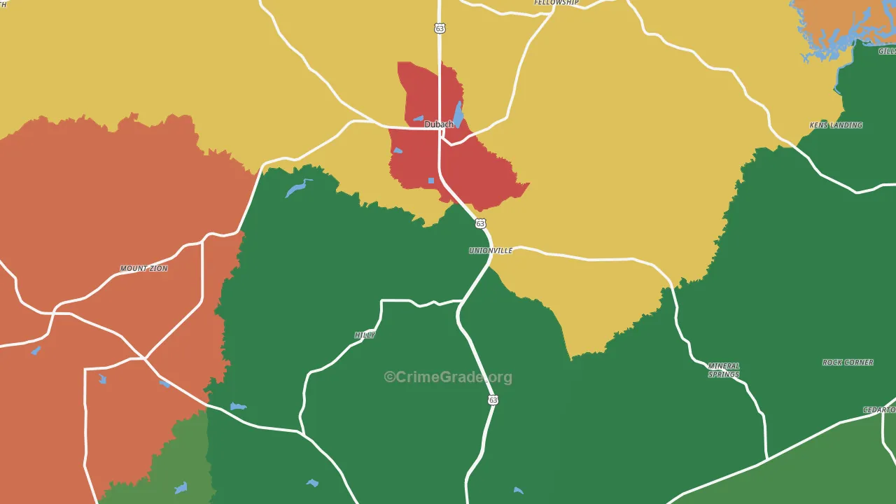 71235, LA Map of Theft Rates