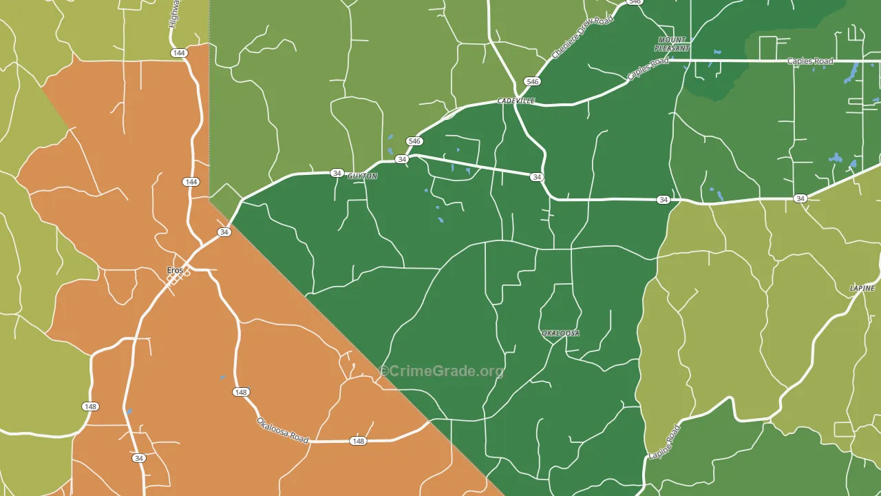 71238, LA Map of Theft Rates
