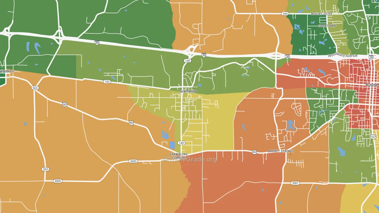 71245, LA Map of Theft Rates