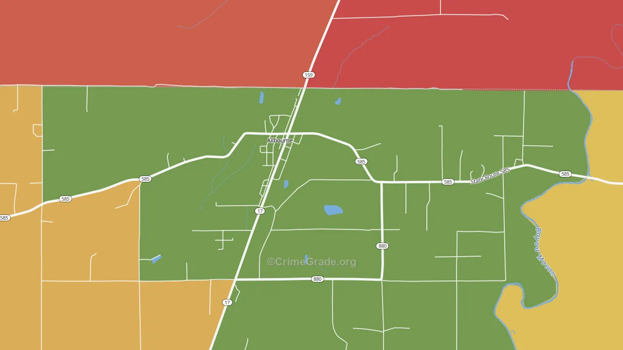 71253, LA Map of Theft Rates