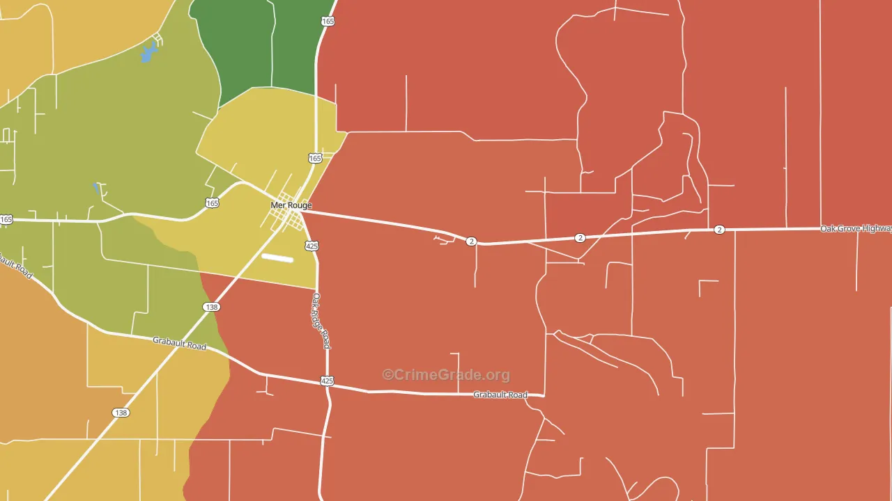 71261, LA Map of Theft Rates
