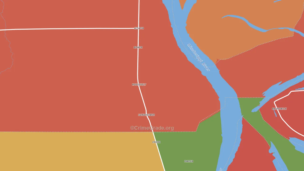 71276, LA Map of Theft Rates