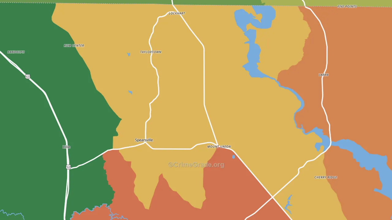 71277, LA Map of Theft Rates