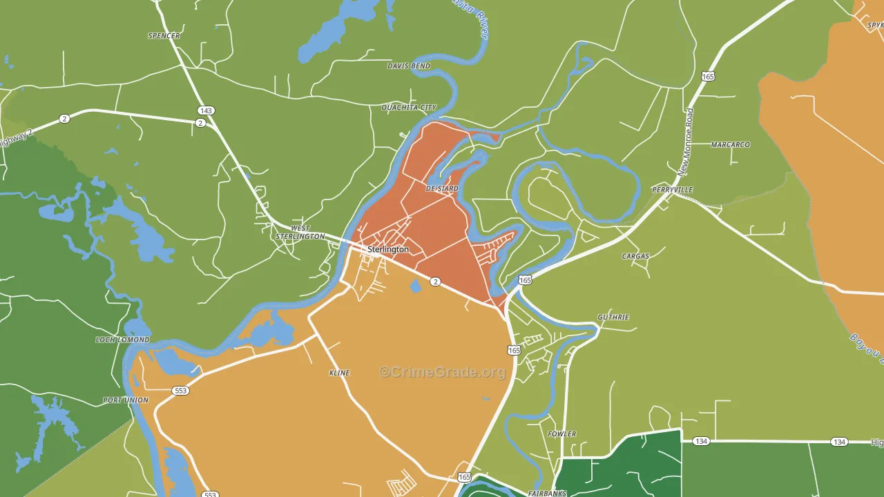 71280, LA Map of Theft Rates