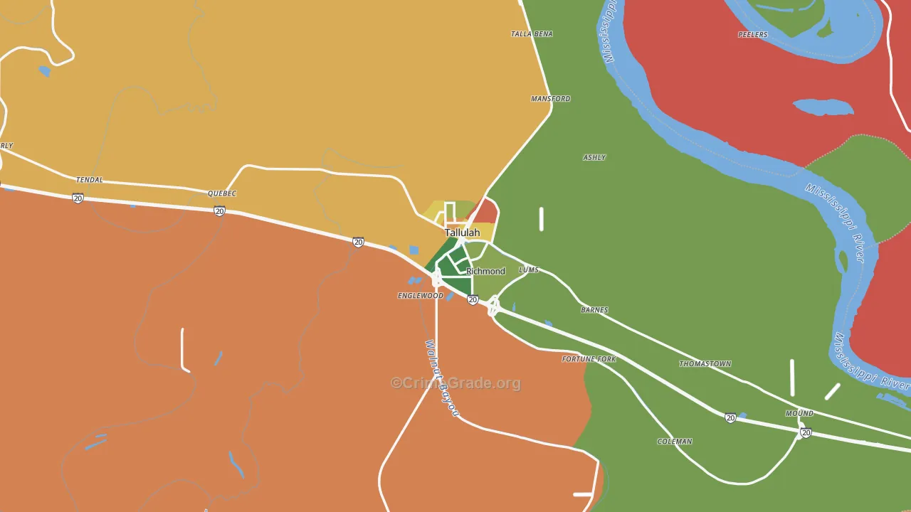 71282, LA Map of Theft Rates