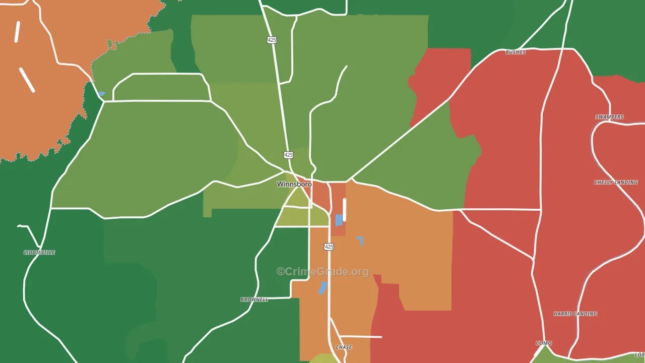 71295, LA Map of Theft Rates