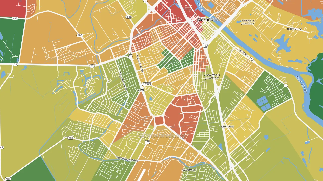 71301, LA Map of Theft Rates