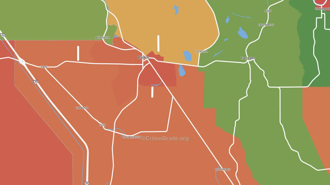 71322, LA Map of Theft Rates