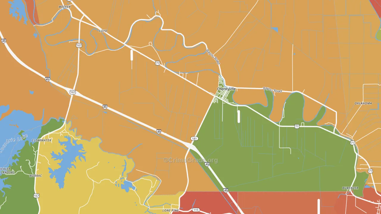 71325, LA Map of Theft Rates