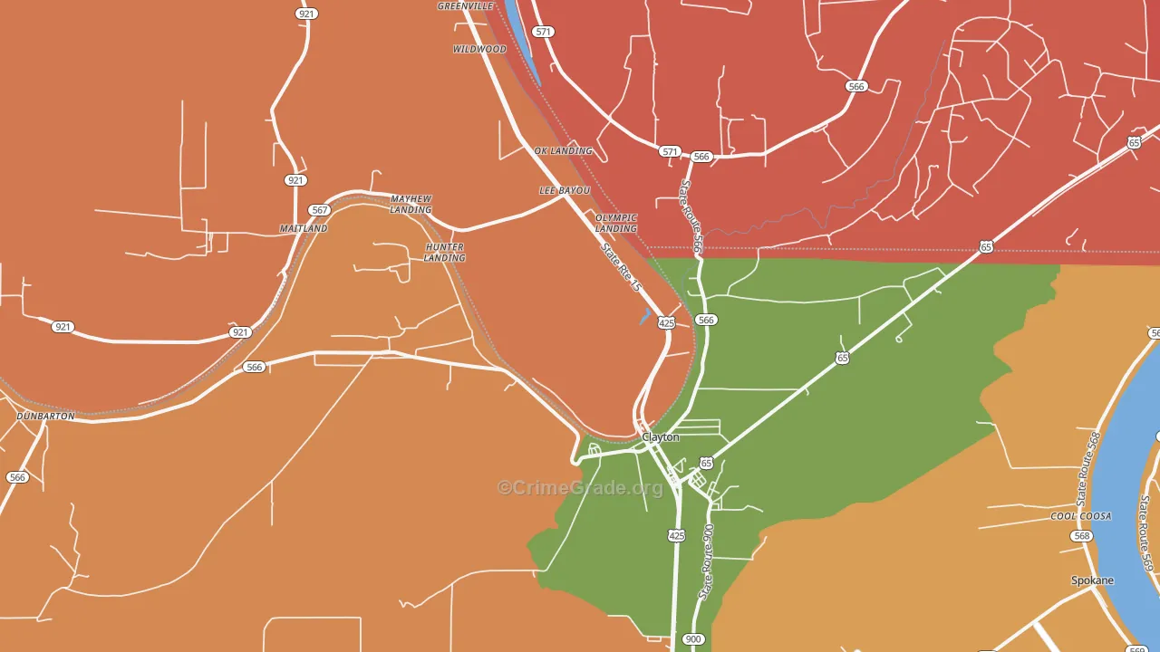 71326, LA Map of Theft Rates