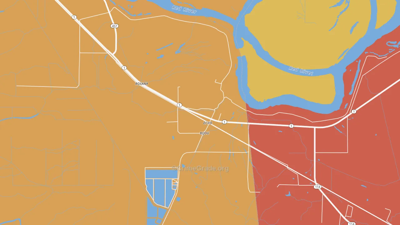 71330, LA Map of Theft Rates