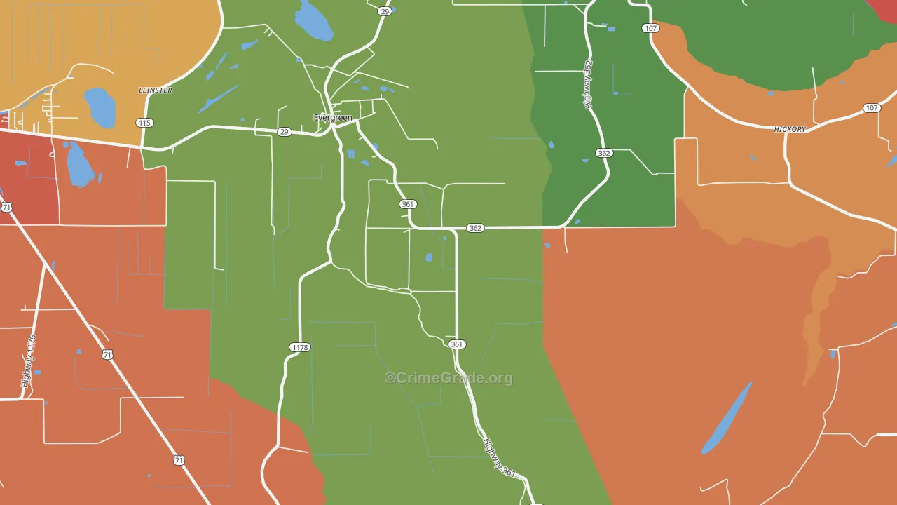 71333, LA Map of Theft Rates