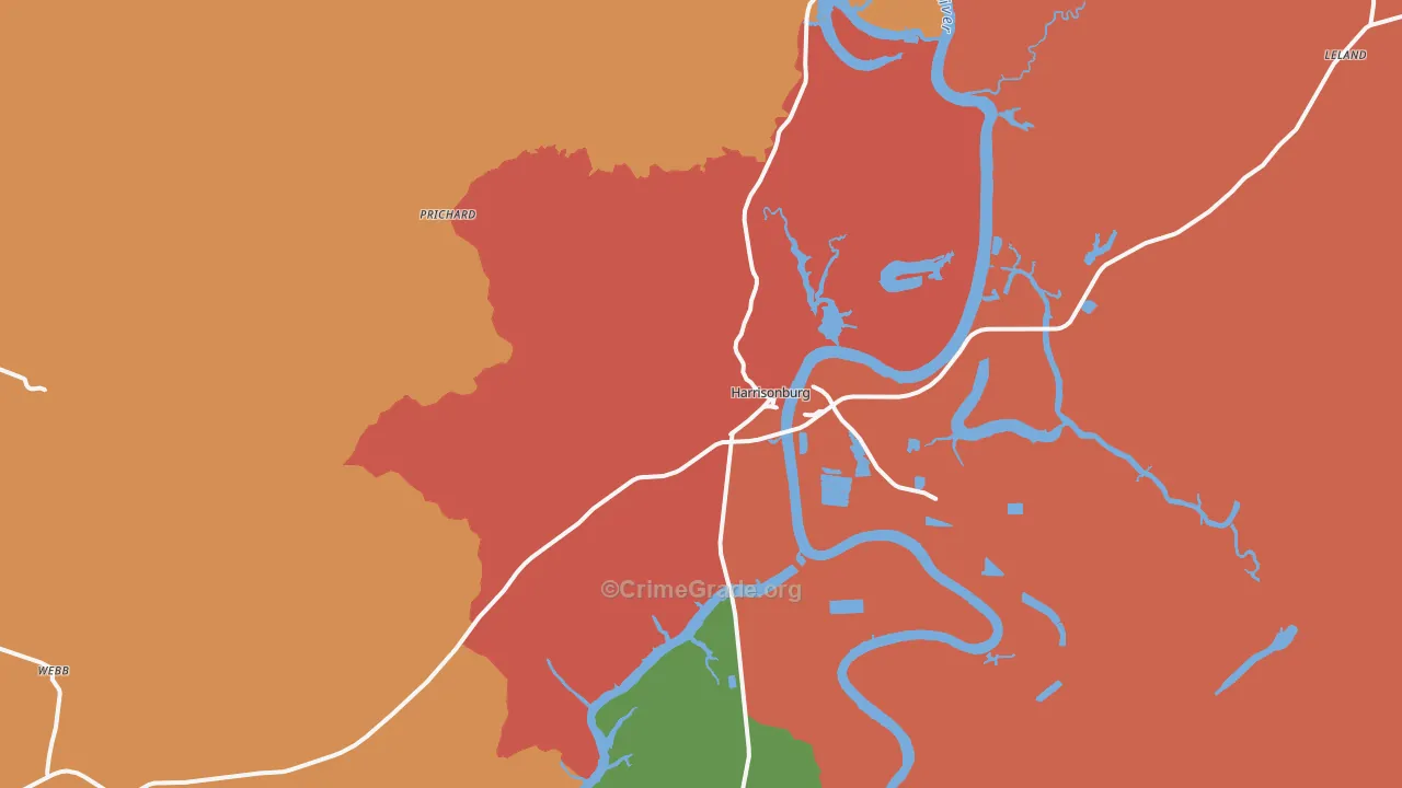 71340, LA Map of Theft Rates