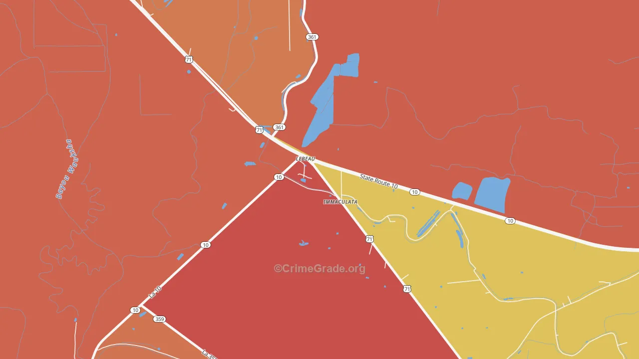 71345, LA Map of Theft Rates
