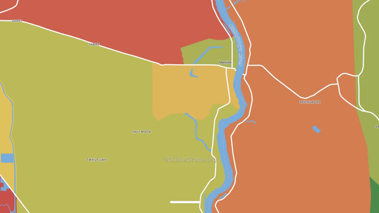 71353, LA Map of Theft Rates