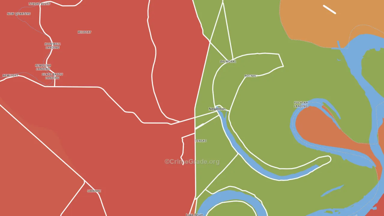 71357, LA Map of Theft Rates