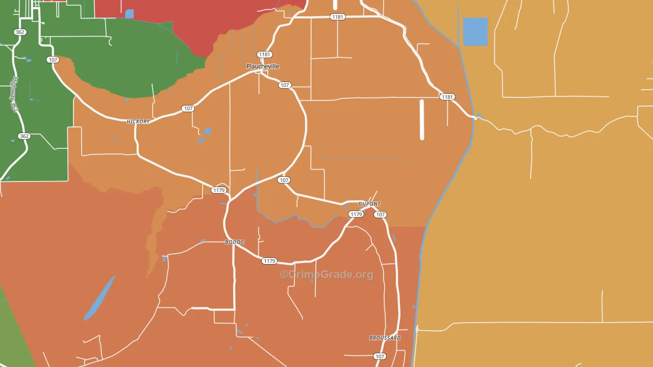 71362, LA Map of Theft Rates