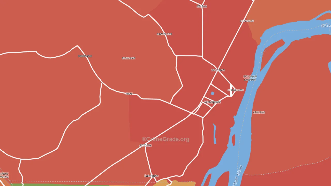 71375, LA Map of Theft Rates