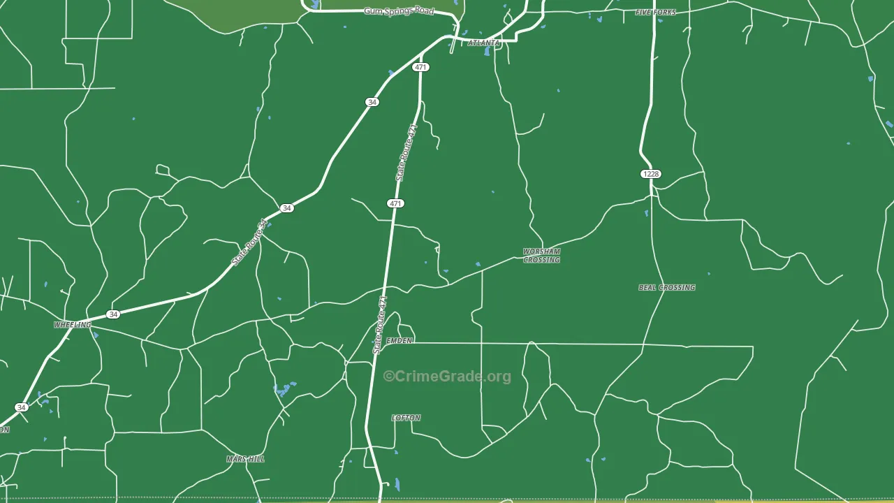71404, LA Map of Theft Rates