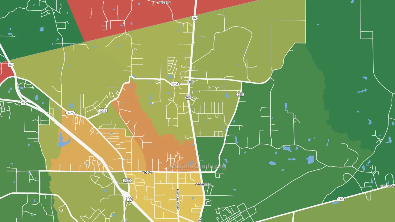 71405, LA Map of Theft Rates