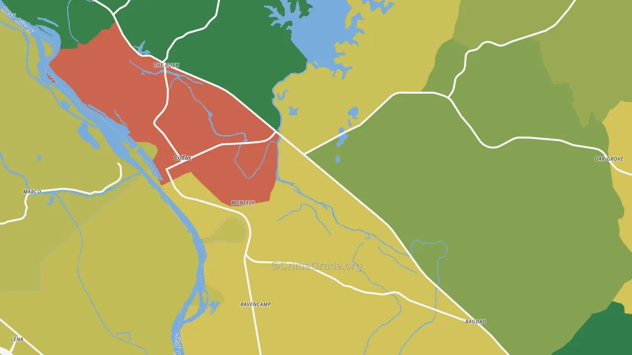 71417, LA Map of Theft Rates