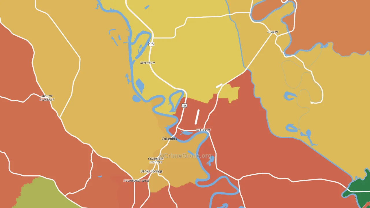 71418, LA Map of Theft Rates
