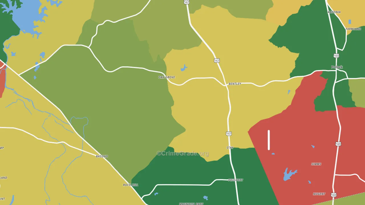71423, LA Map of Theft Rates