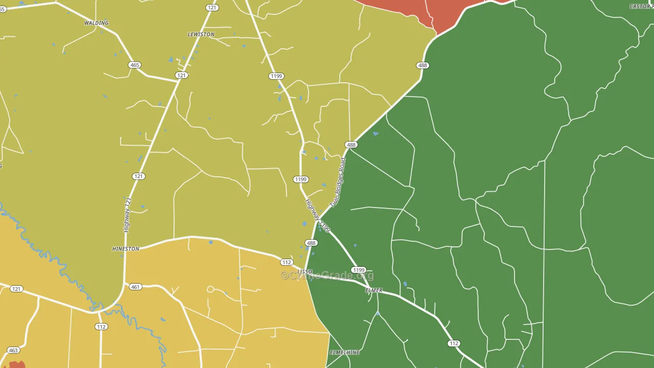 71424, LA Map of Theft Rates