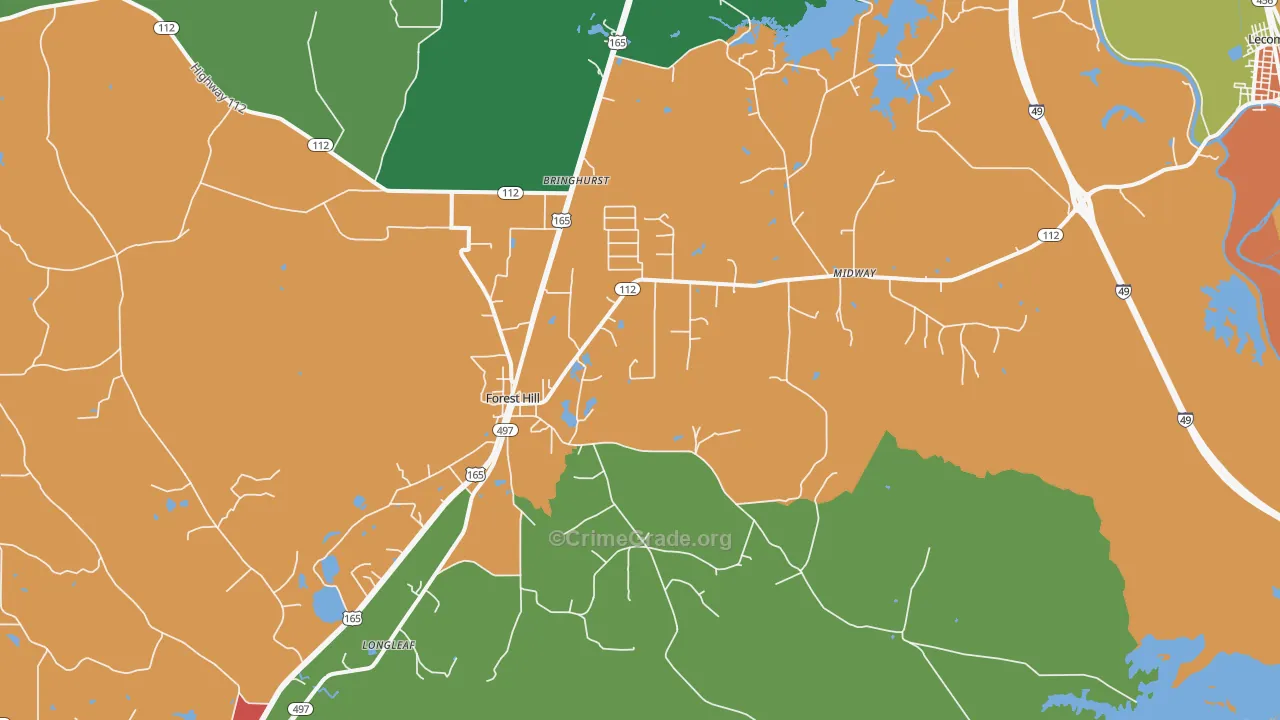 71430, LA Map of Theft Rates