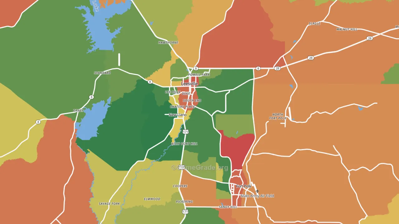 71446, LA Map of Theft Rates