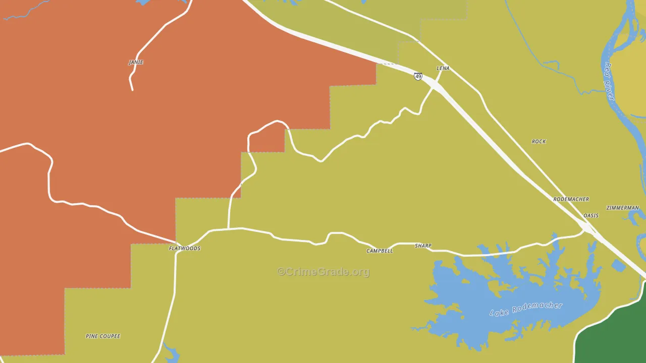 71447, LA Map of Theft Rates