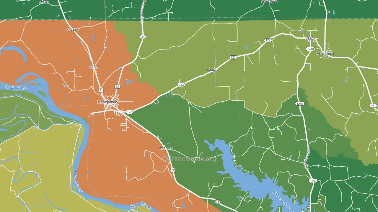 71454, LA Map of Theft Rates