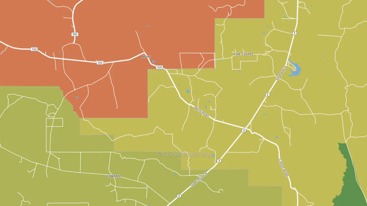 71455, LA Map of Theft Rates