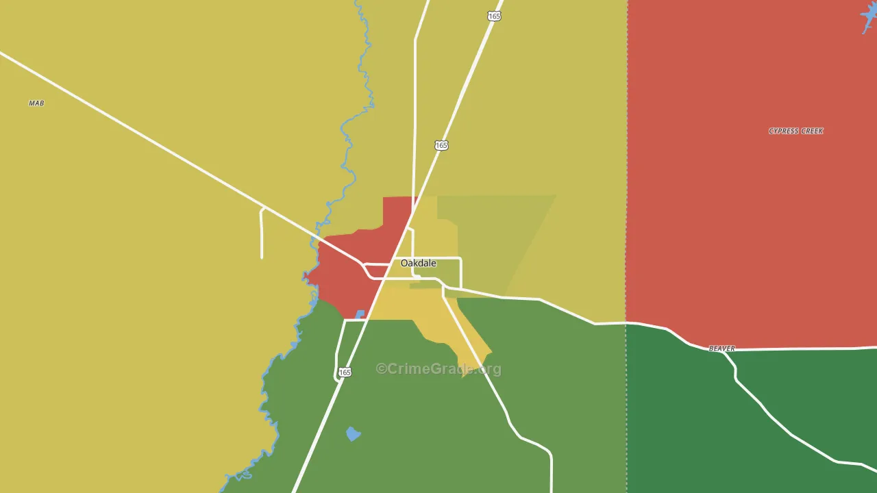 71463, LA Map of Theft Rates