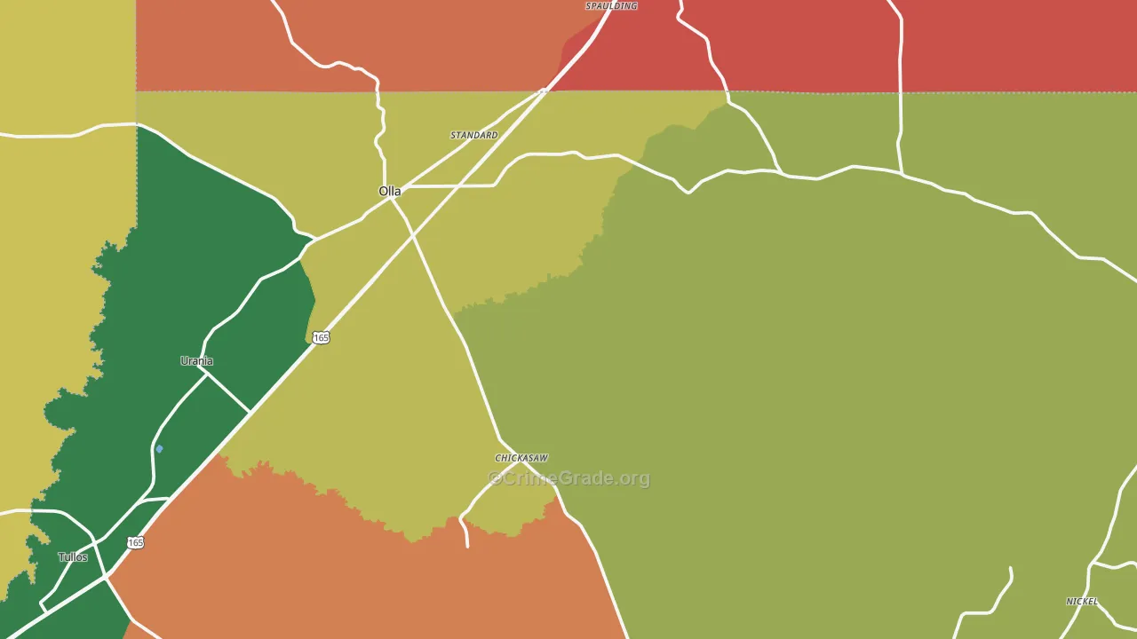71465, LA Map of Theft Rates