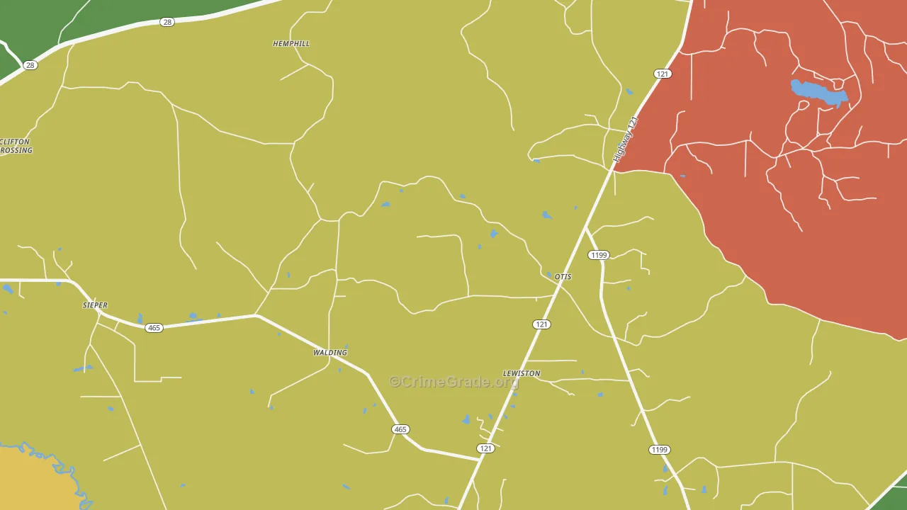 71466, LA Map of Theft Rates