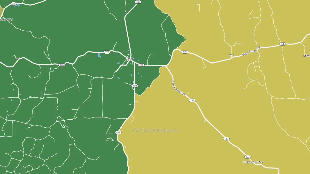 71473, LA Map of Theft Rates