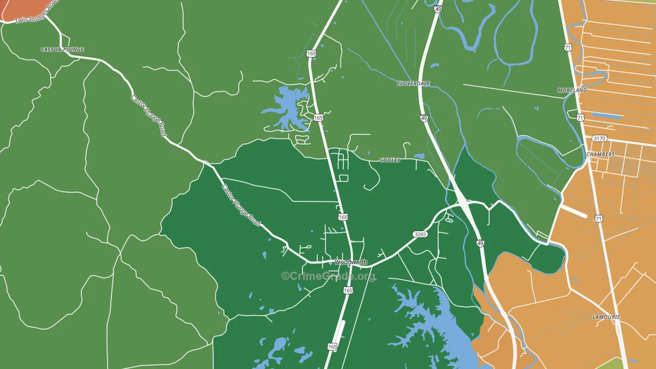 71485, LA Map of Theft Rates