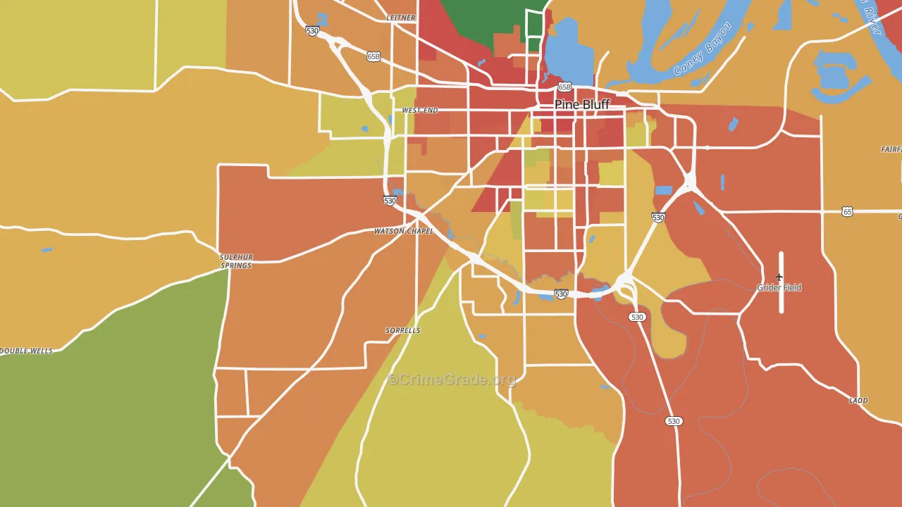 71603, AR Map of Theft Rates