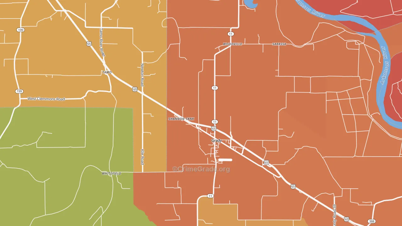 71644, AR Map of Theft Rates