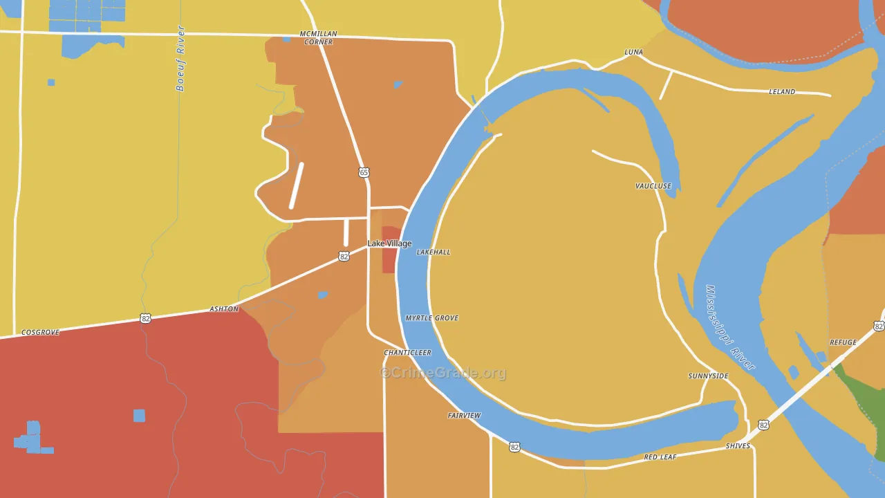 71653, AR Map of Theft Rates