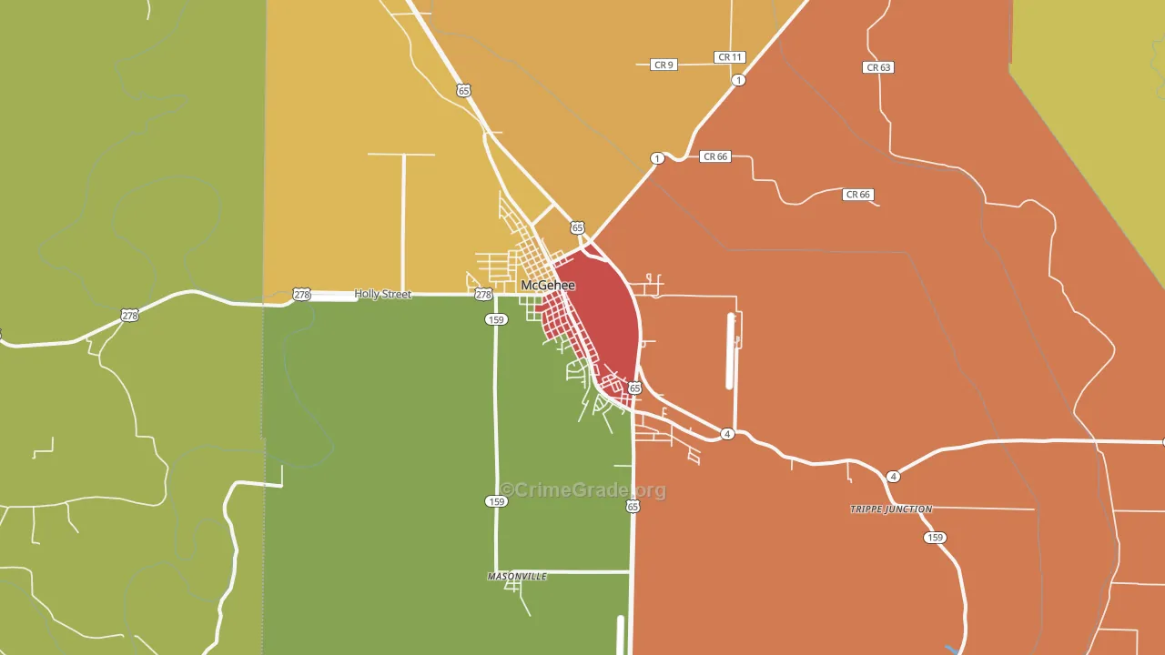 71654, AR Map of Theft Rates