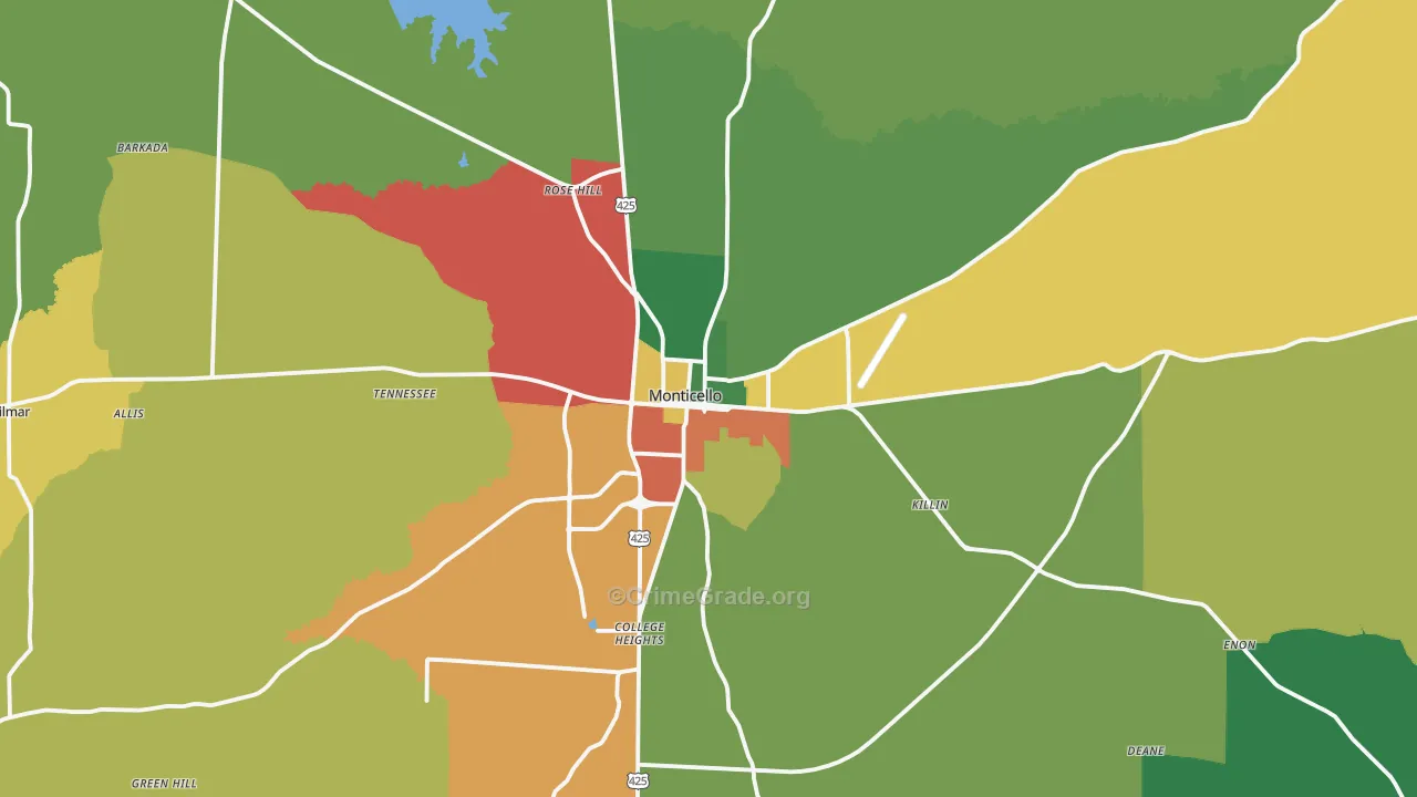 71655, AR Map of Theft Rates
