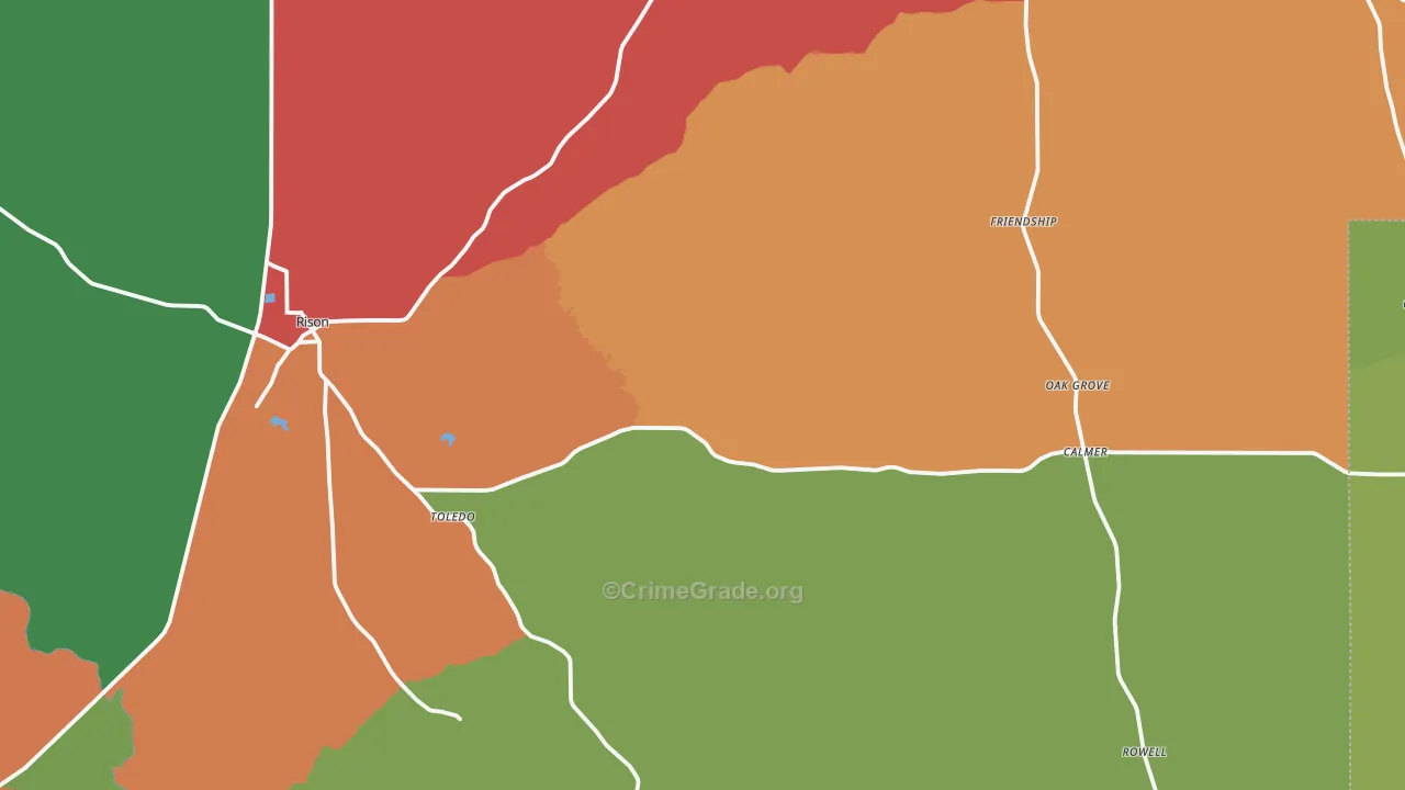 71665, AR Map of Theft Rates