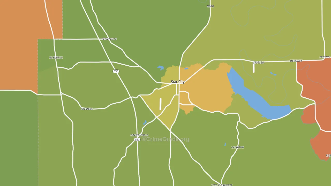 71667, AR Map of Theft Rates