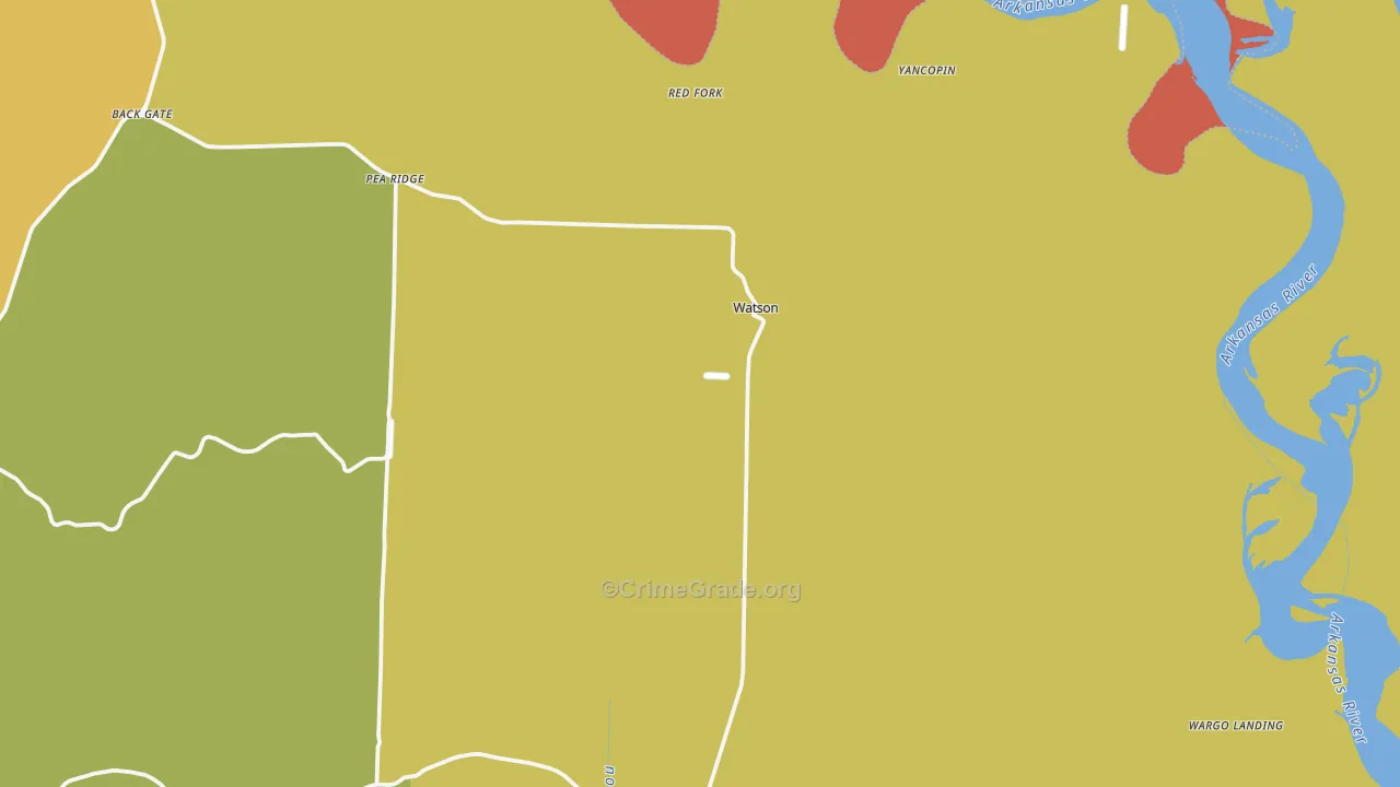 71674, AR Map of Theft Rates
