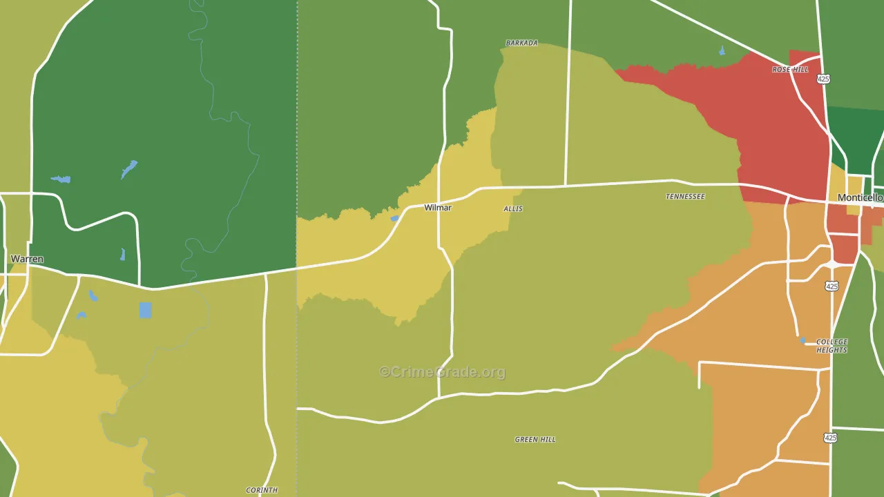 71675, AR Map of Theft Rates