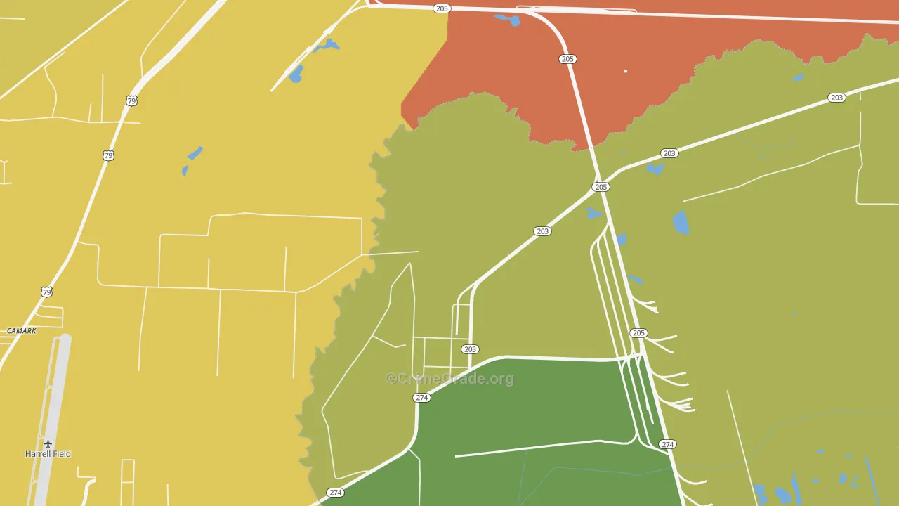 71711, AR Map of Theft Rates