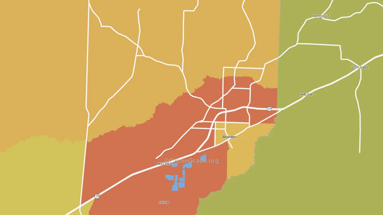 71720, AR Map of Theft Rates